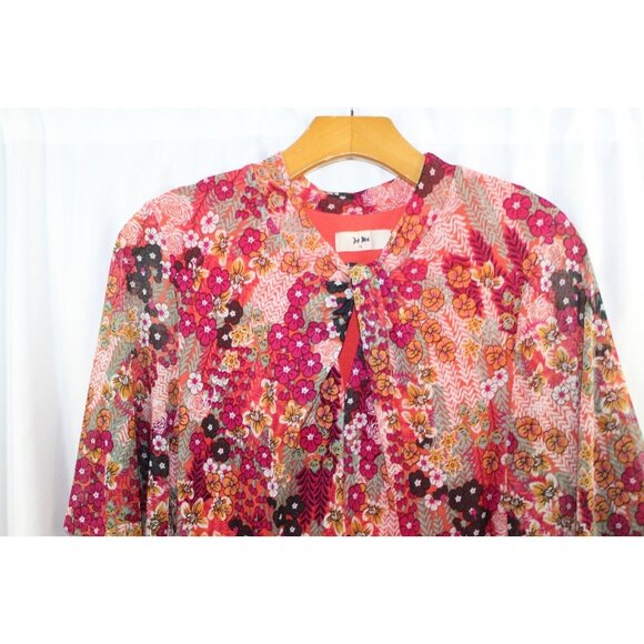 Jolie Moi Womens Multicolor Floral Short Sleeve‎ Mesh Midi Dress 12 - Picture 2 of 6